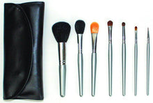 Custom Black Full Brush Set with Silver Brushes
